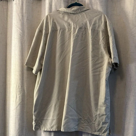 Columbia Men’s Short Sleeve Button Up XXL/2XTG, Tan raised Material. Outdoors. - Picture 3 of 8